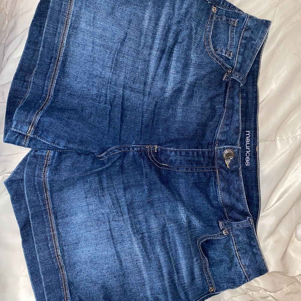 Maurice’s brand new dark wash denim shorts size womens 14